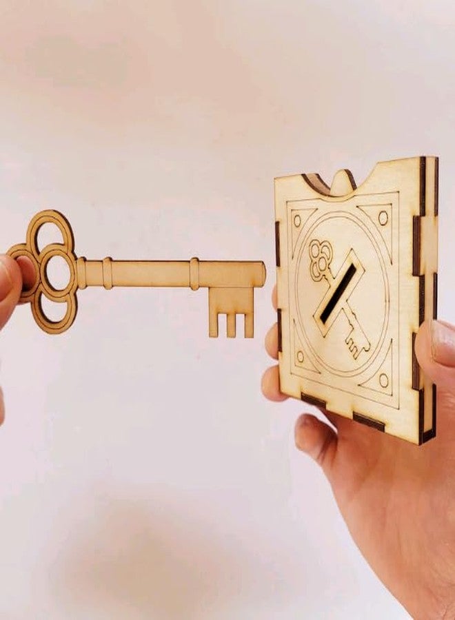 MeeCraft Magic Key Through Coin Trick Illusion Toy - Wooden Brain Teaser Puzzle for Kids & Adults - Mind Bending Stage Magic Prop & Gifting Idea - Image 2